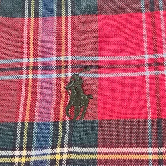 Ralph Lauren Shirt Mens‎ Large Plaid Preppy Career Button Pony Office Thick - Picture 3 of 9